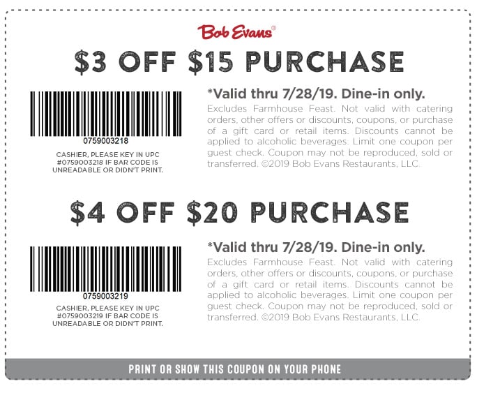 Bob Evans Coupon 3 Off EatDrinkDeals